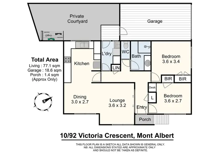 Floorplan of Homely unit listing, 10/92-94 Victoria Crescent, Mont Albert VIC 3127