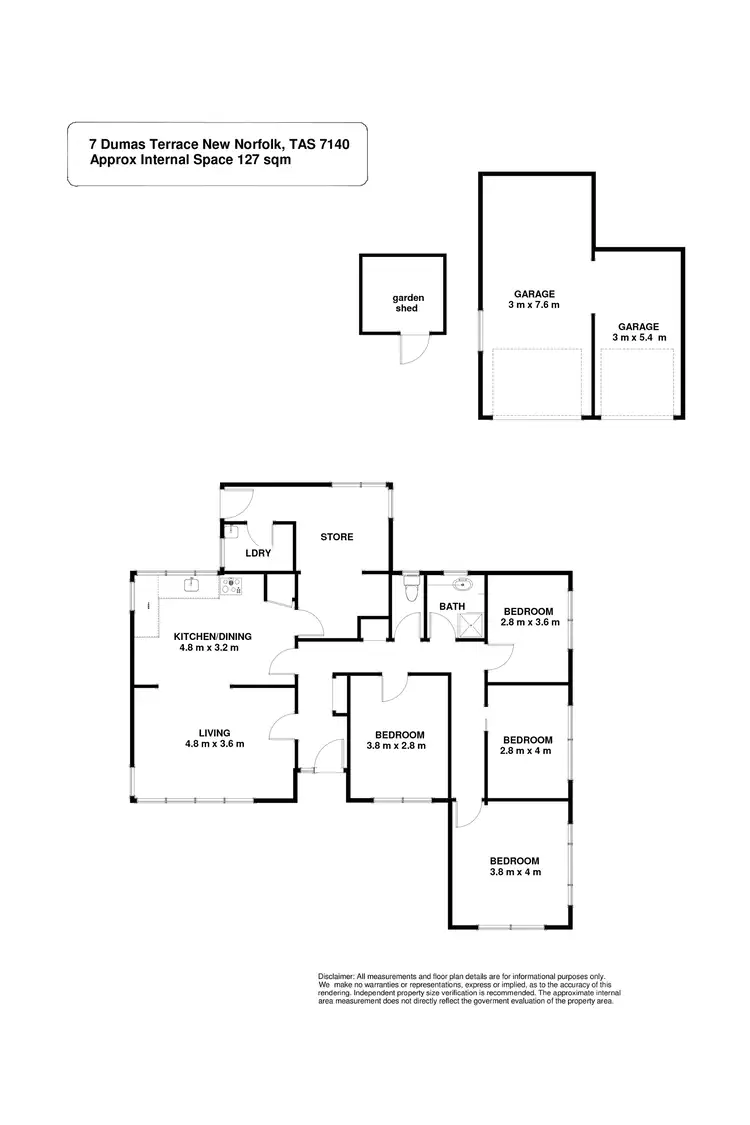 Floorplan of Homely house listing, 7 Dumas Terrace, New Norfolk TAS 7140
