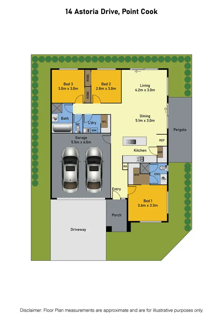 Floorplan of Homely house listing, 14 Astoria Drive, Point Cook VIC 3030
