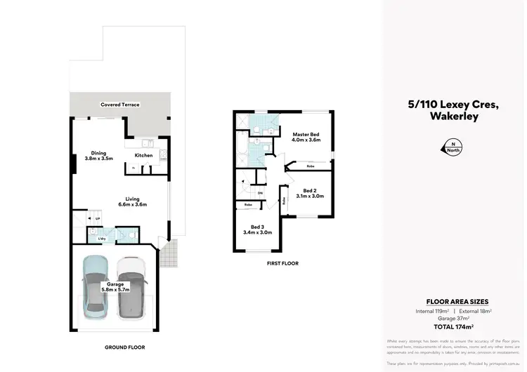 Floorplan of Homely townhouse listing, 5/110 Lexey Crescent, Wakerley QLD 4154