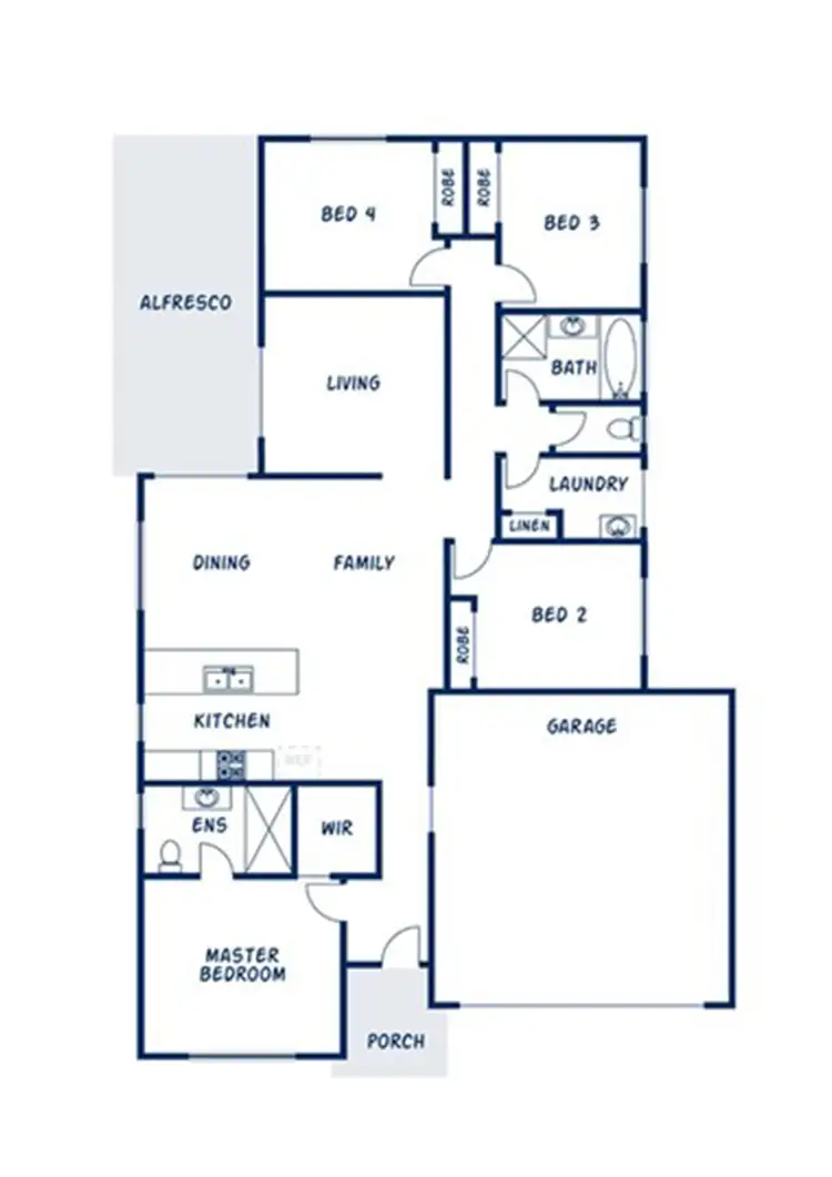 Floorplan of Homely house listing, 14 Dickson Crescent, North Lakes QLD 4509