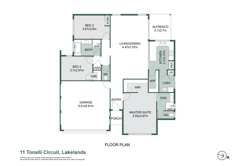 Floorplan of Homely house listing, 11 Tonalli Circuit, Lakelands WA 6180