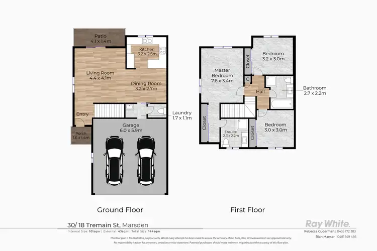 Floorplan of Homely townhouse listing, 17/18 Tremain Street, Marsden QLD 4132