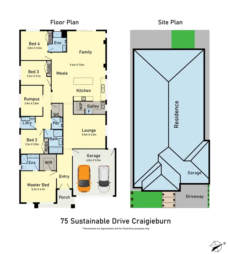Floorplan of Homely house listing, 75 Sustainable Drive, Craigieburn VIC 3064