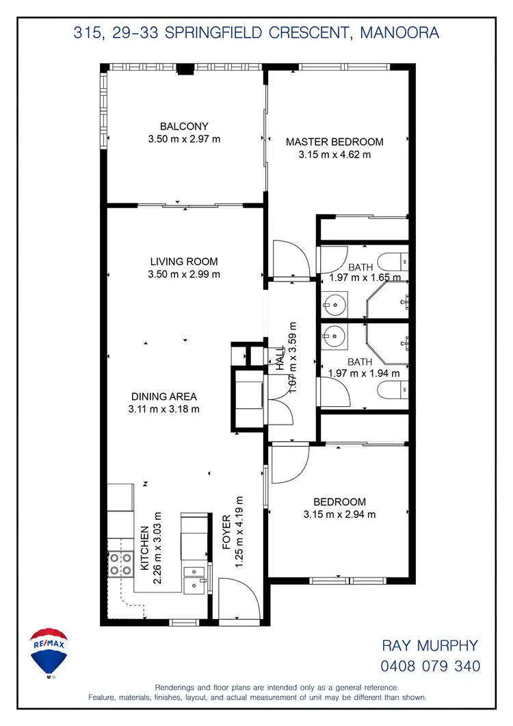 Floorplan of Homely unit listing, 315/29-33 Springfield Crescent, Manoora QLD 4870