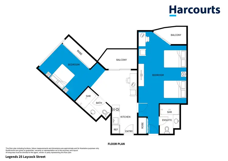 Floorplan of Homely apartment listing, 313 & 314/25 Laycock Street, Surfers Paradise QLD 4217