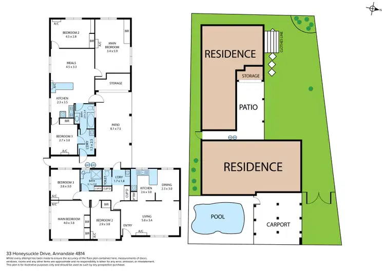 Floorplan of Homely house listing, 33 Honeysuckle Drive, Annandale QLD 4814