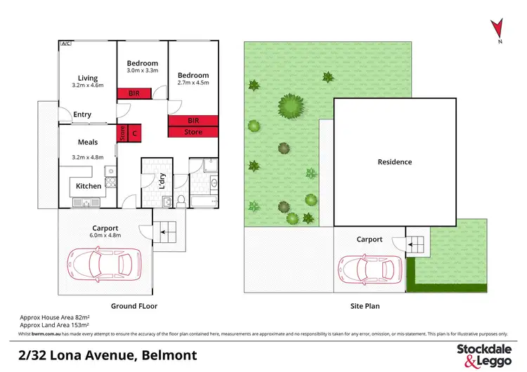 Floorplan of Homely townhouse listing, 2/32 Iona Avenue, Belmont VIC 3216