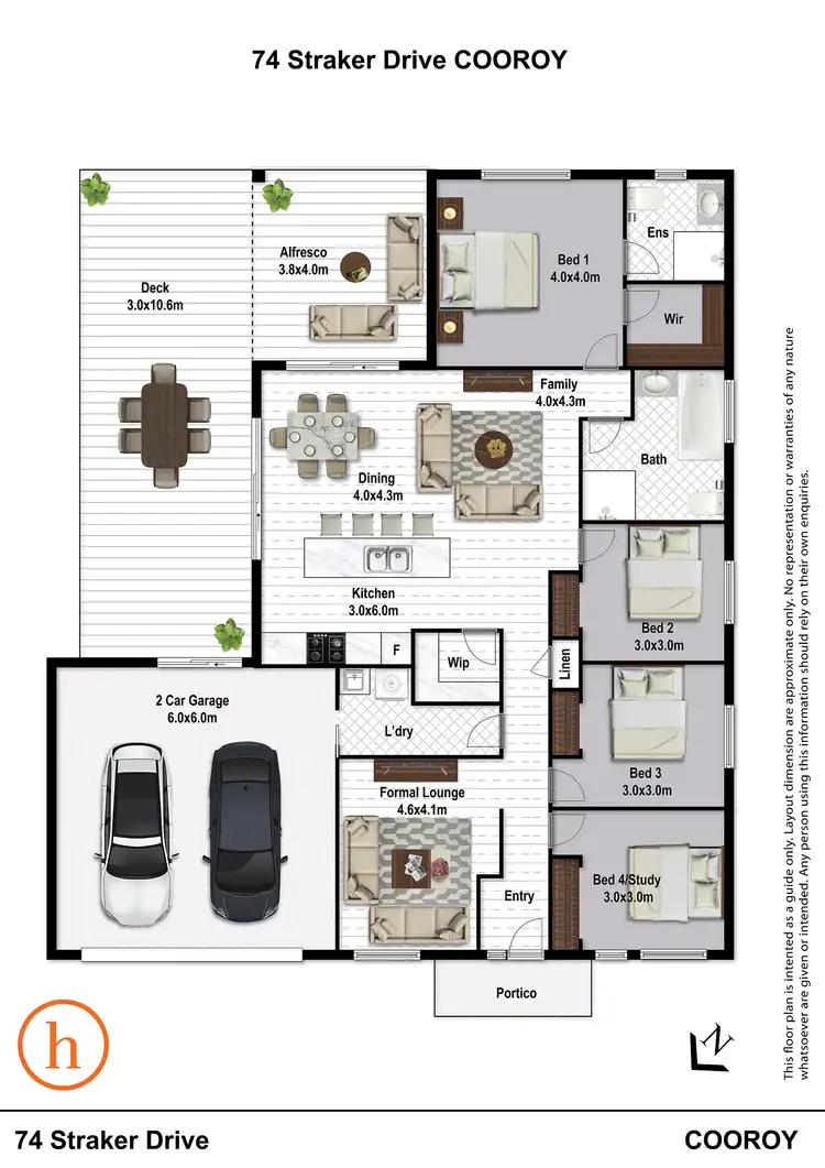 Floorplan of Homely house listing, 74 Straker Drive, Cooroy QLD 4563