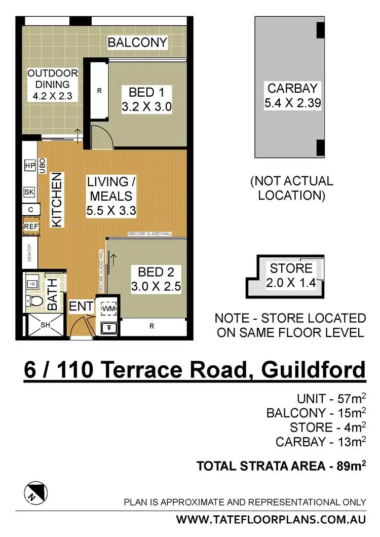 Floorplan of Homely unit listing, 6/110 Terrace Road, Guildford WA 6055