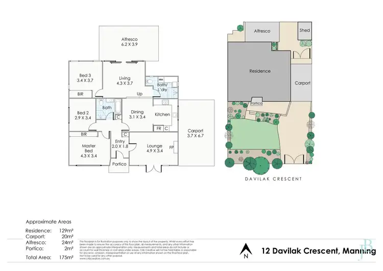 Floorplan of Homely house listing, 12 Davilak Crescent, Manning WA 6152