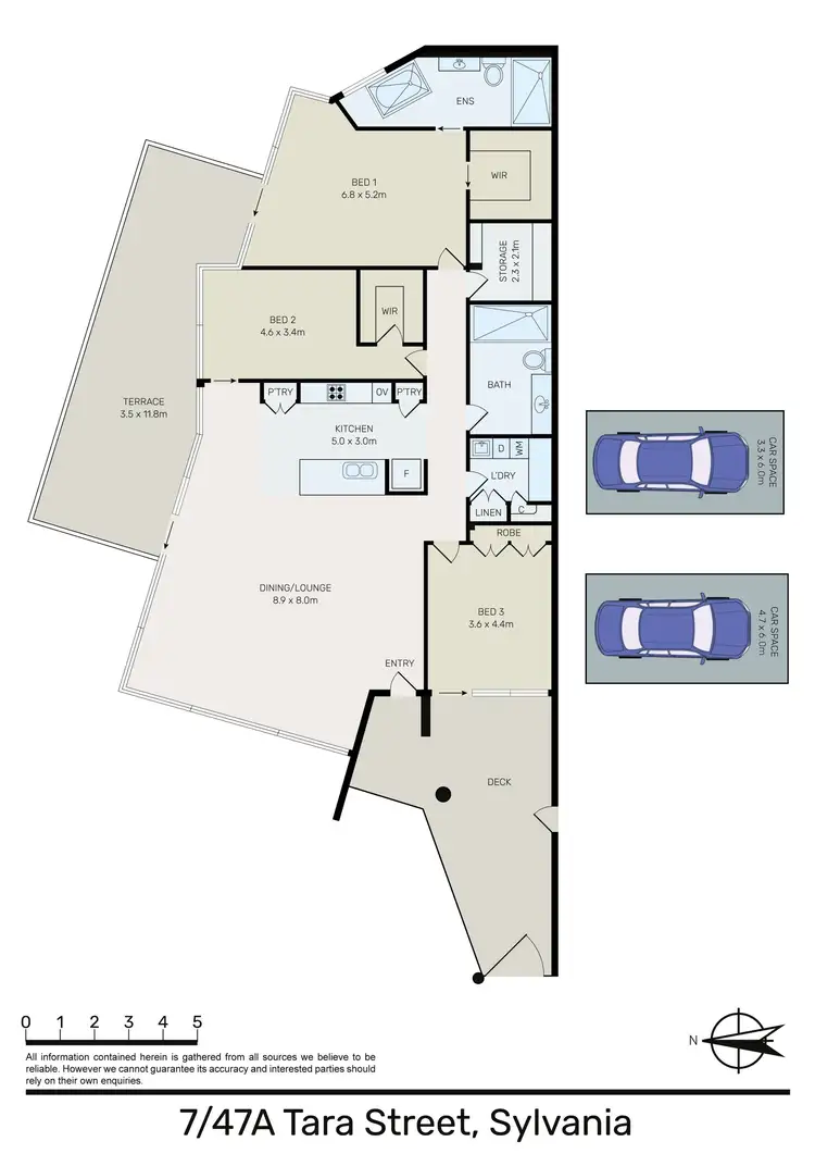 Floorplan of Homely apartment listing, 7/47A Tara Street, Sylvania NSW 2224