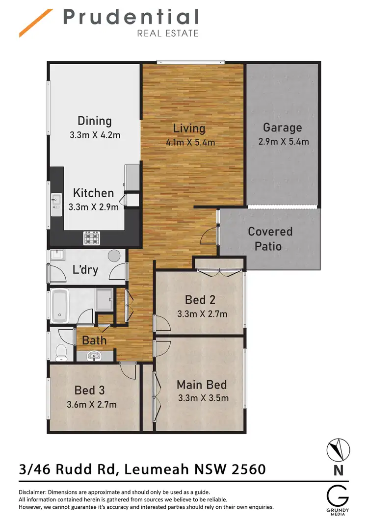 Floorplan of Homely villa listing, 3/46 Rudd Road, Leumeah NSW 2560