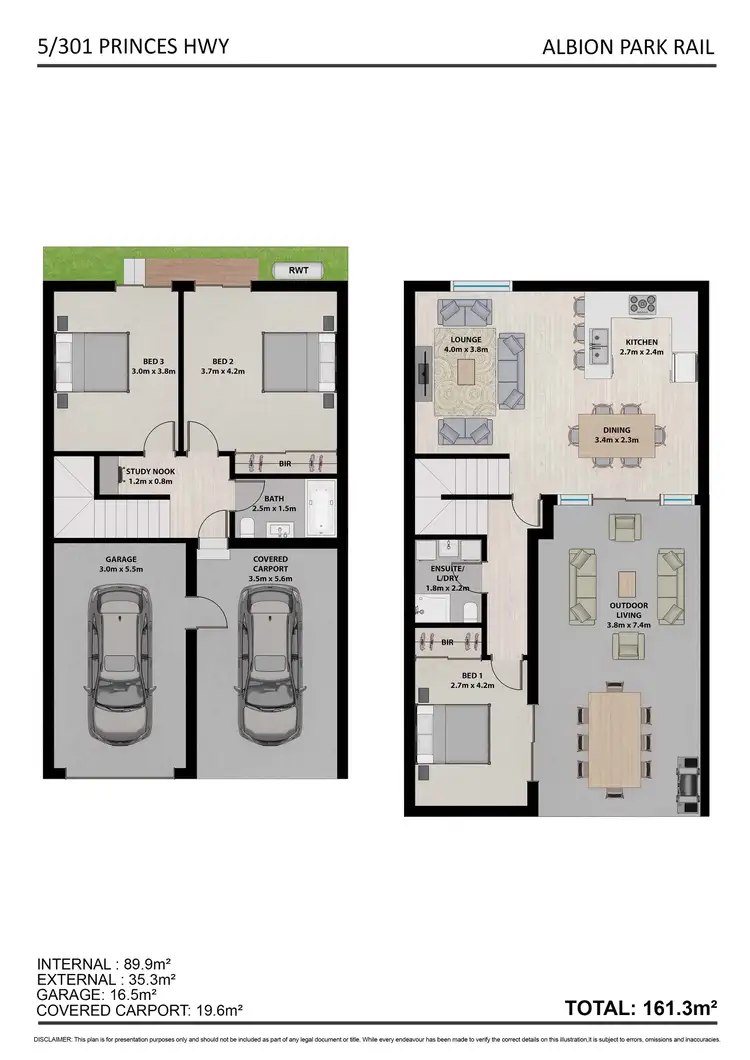 Floorplan of Homely townhouse listing, 5/301 Princes Highway, Albion Park Rail NSW 2527