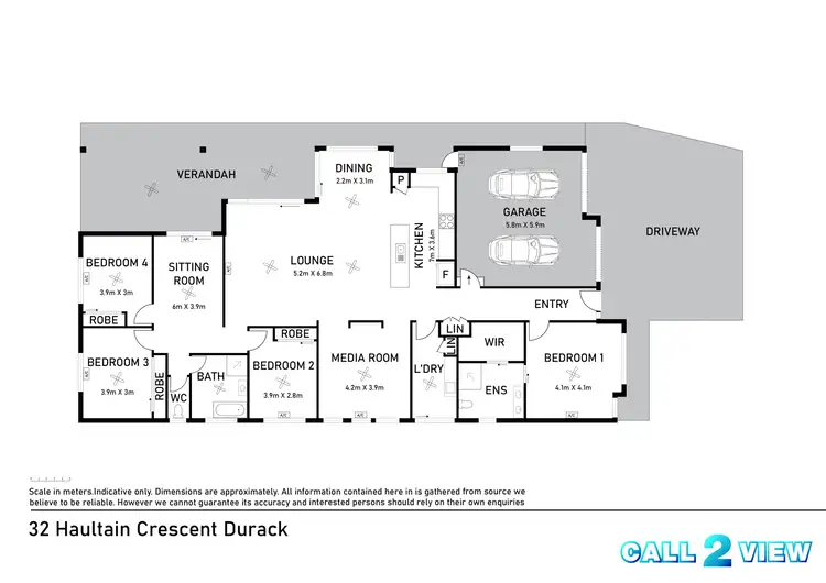 Floorplan of Homely house listing, 32 Haultain Crescent, Durack NT 830