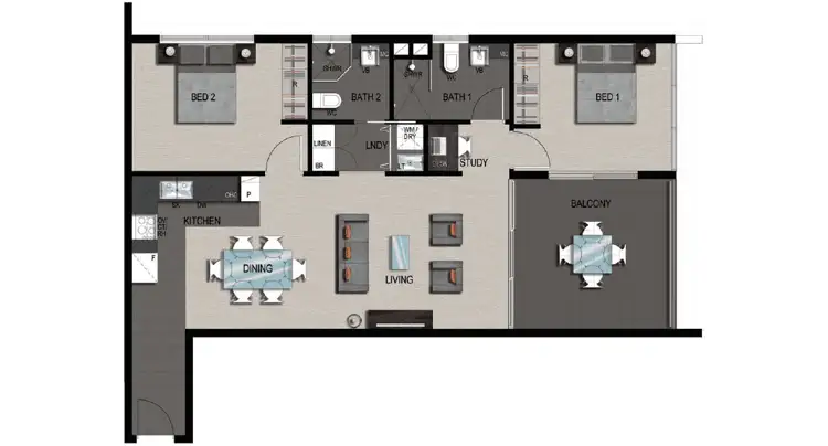 Floorplan of Homely apartment listing, 207/18 Thorn Street, Kangaroo Point QLD 4169