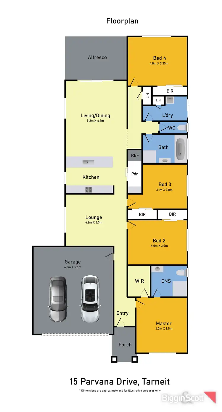 Floorplan of Homely house listing, 15 Parvana Drive, Tarneit VIC 3029
