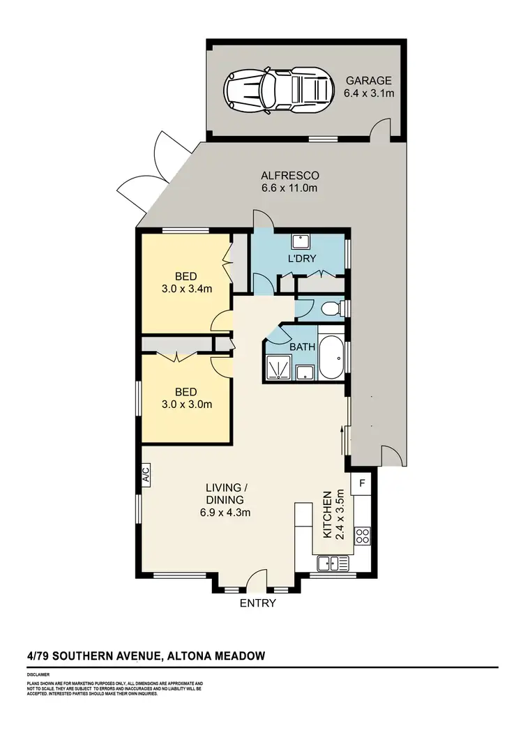 Floorplan of Homely unit listing, 4/79-81 South Avenue, Altona Meadows VIC 3028
