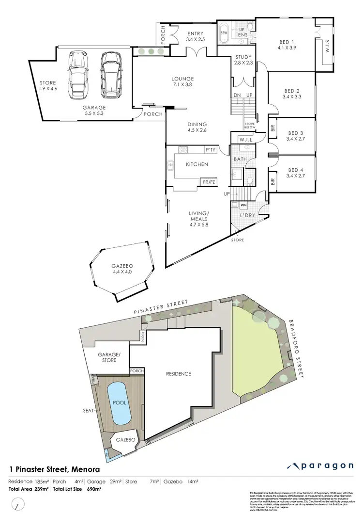 Floorplan of Homely house listing, 1 Pinaster Street, Menora WA 6050