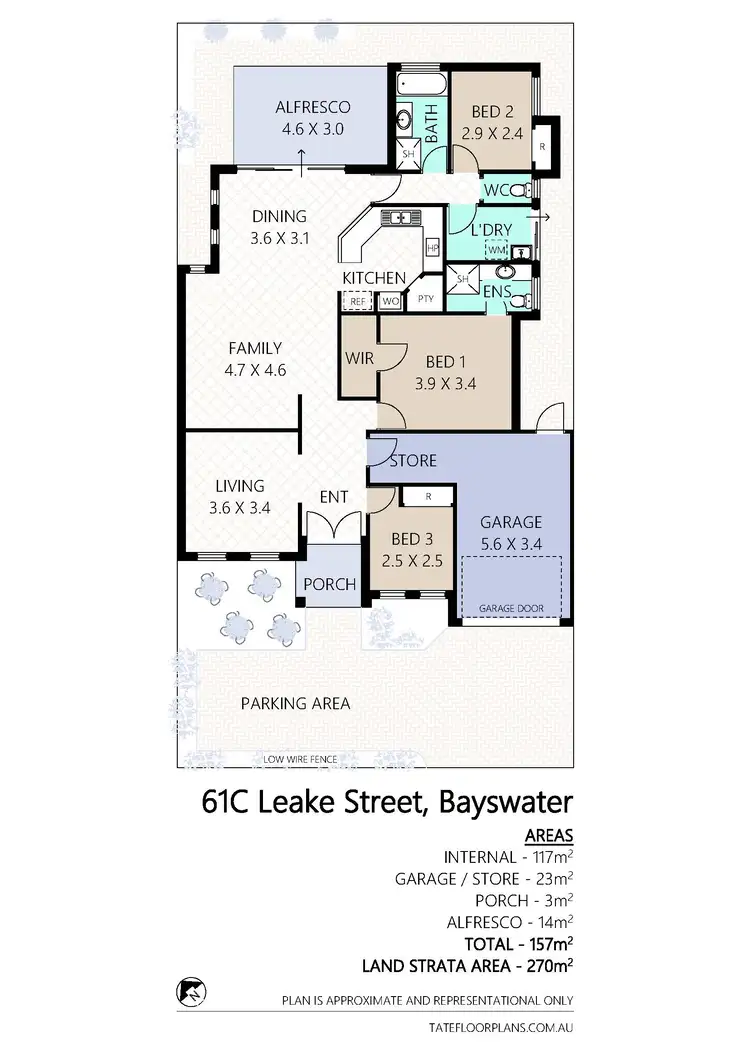 Floorplan of Homely house listing, 61C Leake Street, Bayswater WA 6053