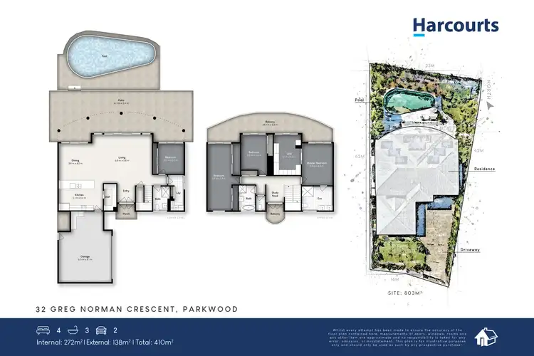 Floorplan of Homely house listing, 32 Greg Norman Crescent, Parkwood QLD 4214