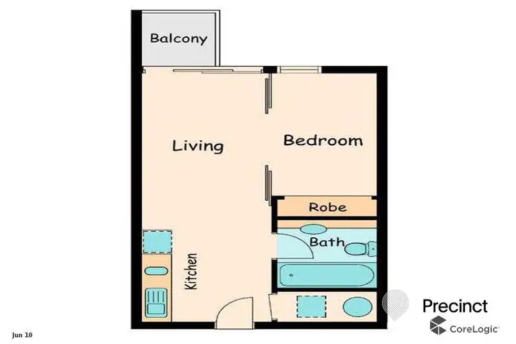 Floorplan of Homely apartment listing, 727/118 Franklin Street, Melbourne VIC 3000