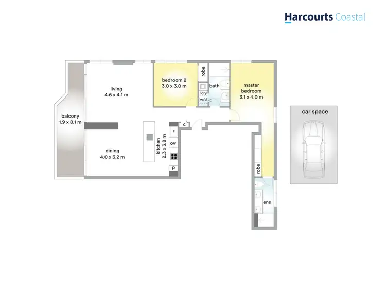 Floorplan of Homely apartment listing, 304/185 Old Burleigh Road, Broadbeach QLD 4218