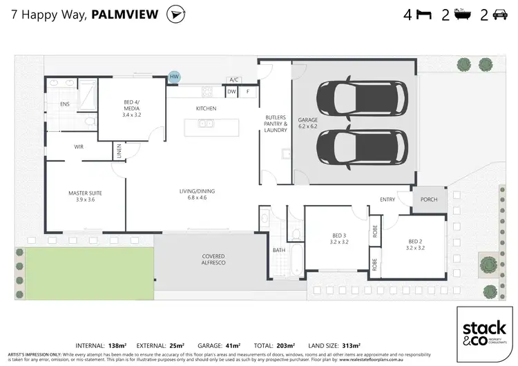 Floorplan of Homely house listing, 7 Happy Way, Palmview QLD 4553