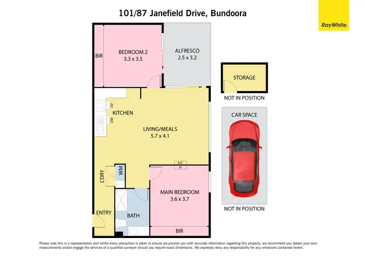 Floorplan of Homely apartment listing, 101/87 Janefield Drive, Bundoora VIC 3083