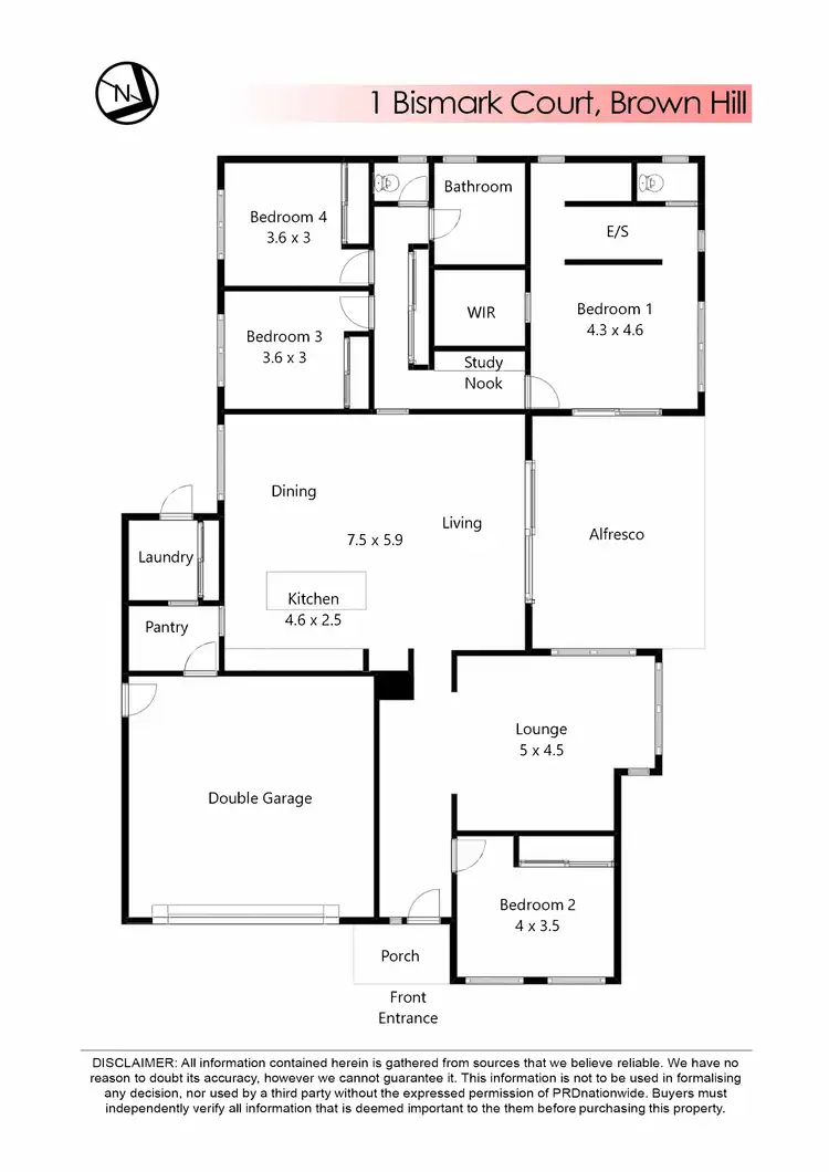 Floorplan of Homely house listing, 1 Bismark Court, Brown Hill VIC 3350