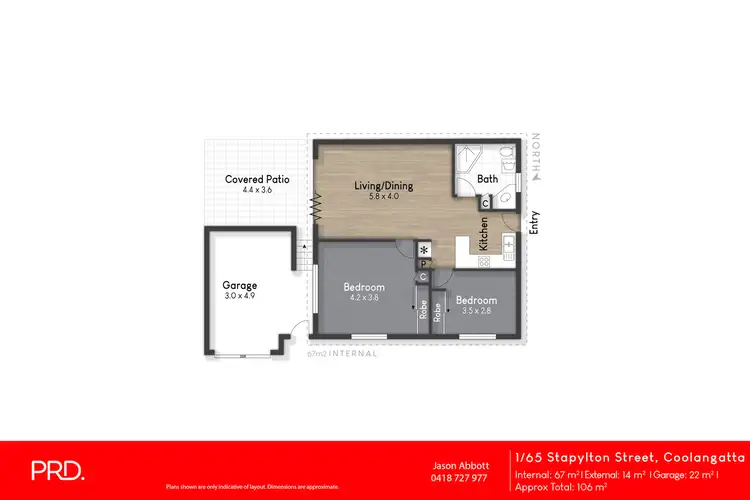 Floorplan of Homely unit listing, 1/65 Stapylton Street, Coolangatta QLD 4225