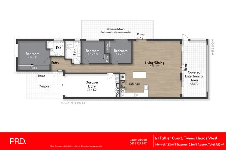 Floorplan of Homely semi-detached listing, 1/1 Tattler Court, Tweed Heads West NSW 2485
