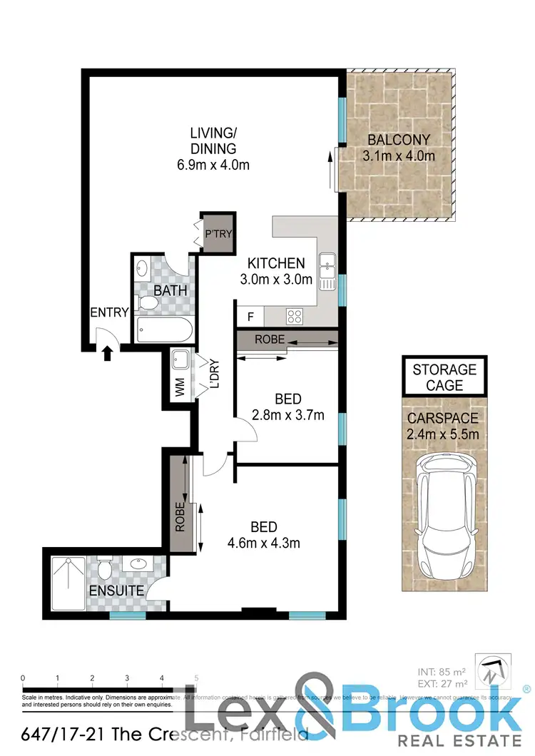 Floorplan of Homely apartment listing, 647/17 The Crescent, Fairfield NSW 2165