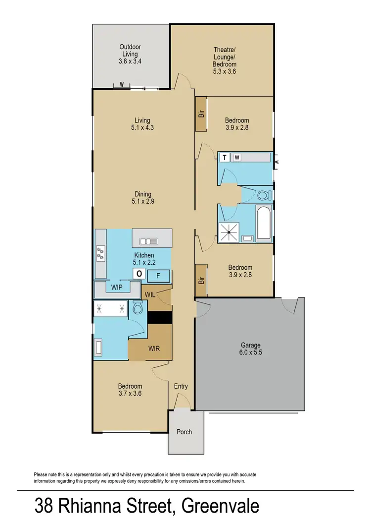 Floorplan of Homely house listing, 38 Rihanna Street, Greenvale VIC 3059
