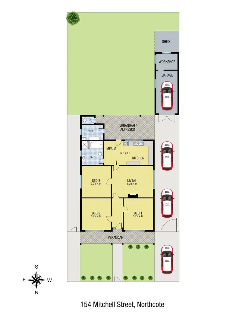 Floorplan of Homely house listing, 154 Mitchell Street, Northcote VIC 3070