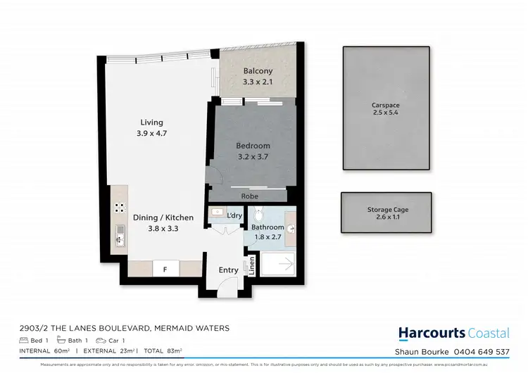 Floorplan of Homely apartment listing, 2903/2 The Lanes Boulevard, Mermaid Waters QLD 4218