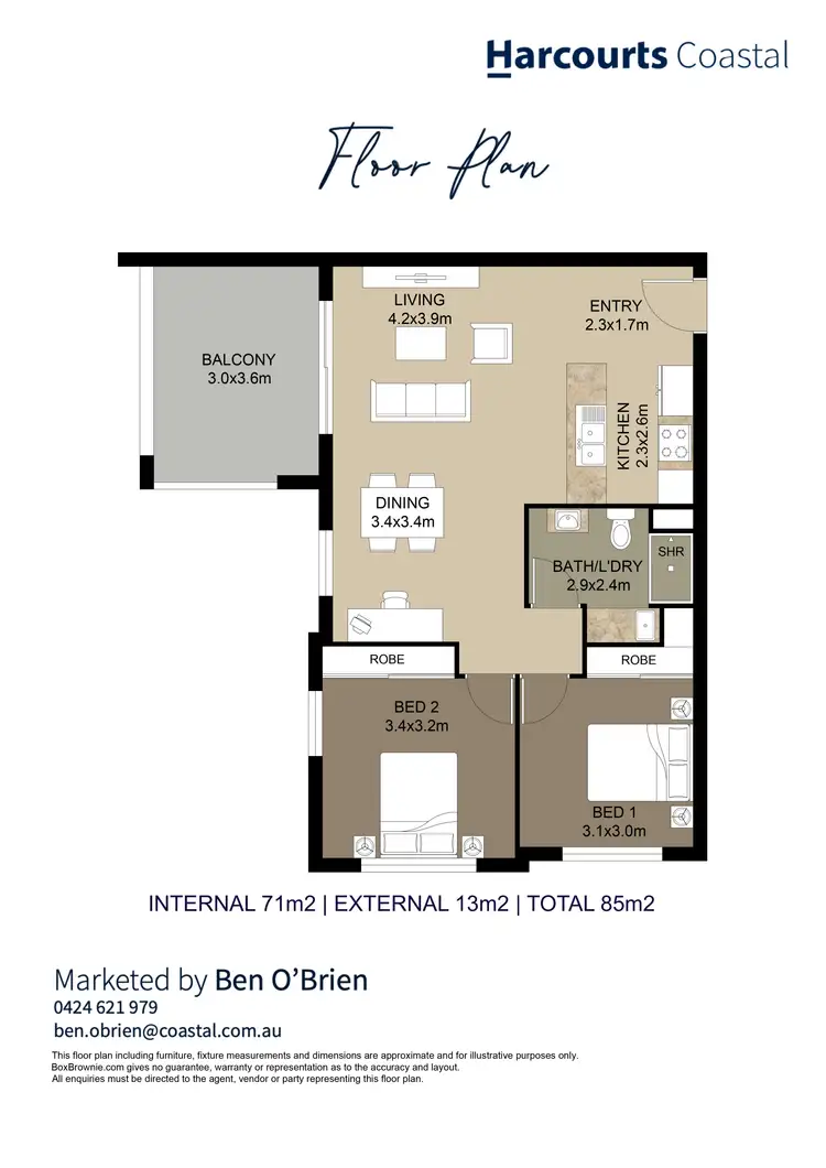 Floorplan of Homely apartment listing, 33/171 Scarborough Street, Southport QLD 4215
