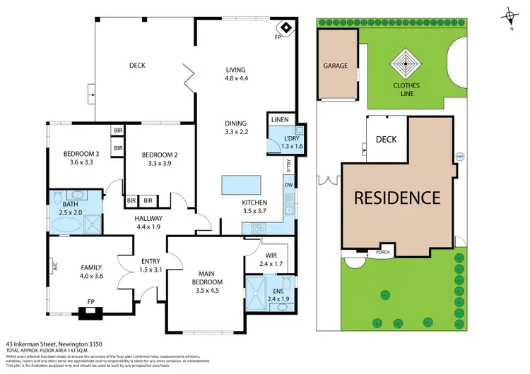 Floorplan of Homely house listing, 43 Inkerman Street, Newington VIC 3350