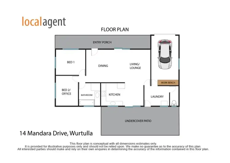 Floorplan of Homely house listing, 14 Mandara Drive, Wurtulla QLD 4575