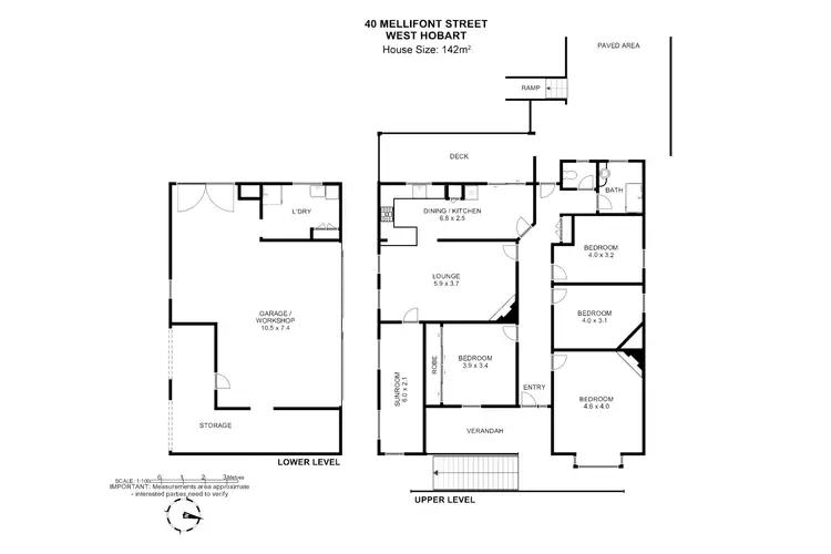 Floorplan of Homely house listing, 40 Mellifont Street, West Hobart TAS 7000
