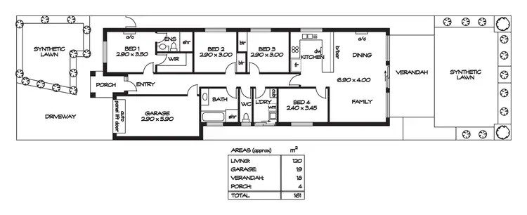Floorplan of Homely house listing, 3 Harvey Avenue, Gilles Plains SA 5086