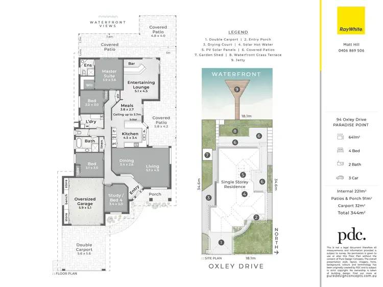 Floorplan of Homely house listing, 94 Oxley Drive, Paradise Point QLD 4216