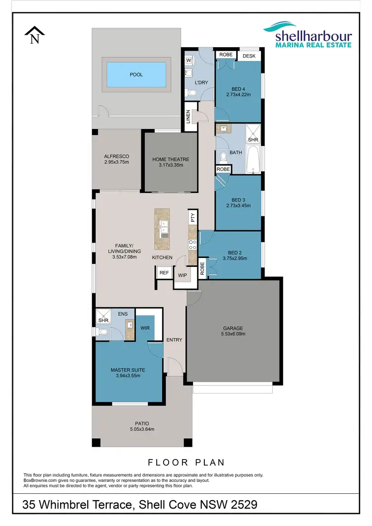 Floorplan of Homely house listing, 35 Whimbrel Terrace, Shell Cove NSW 2529