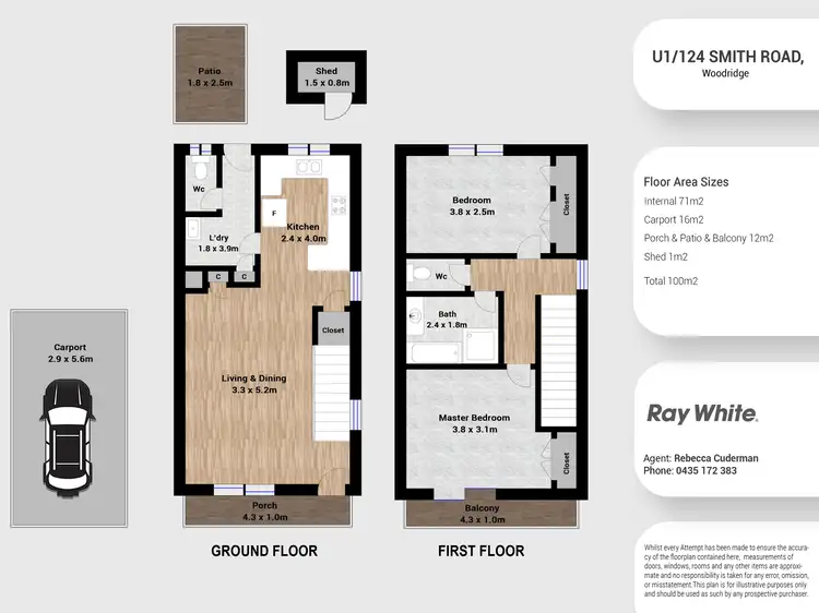 Floorplan of Homely townhouse listing, 1/124 Smith Road, Woodridge QLD 4114