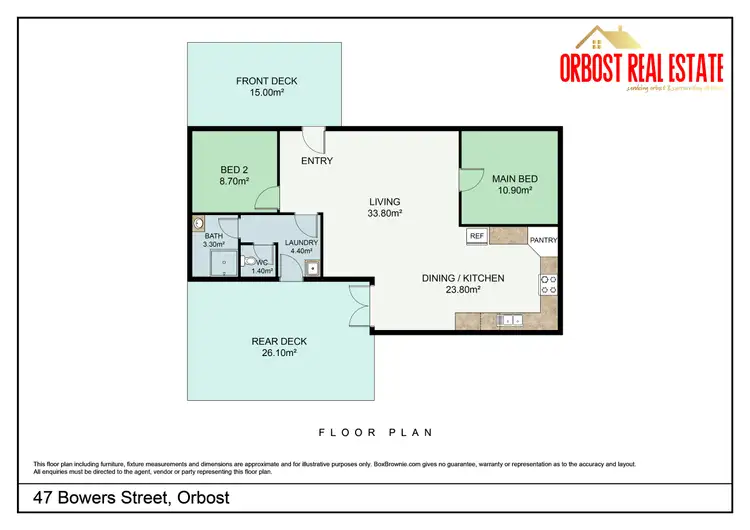 Floorplan of Homely house listing, 47 Bowers Street, Orbost VIC 3888