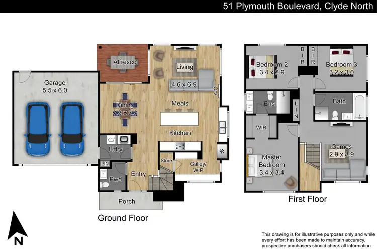 Floorplan of Homely house listing, 51 Plymouth Boulevard, Clyde North VIC 3978