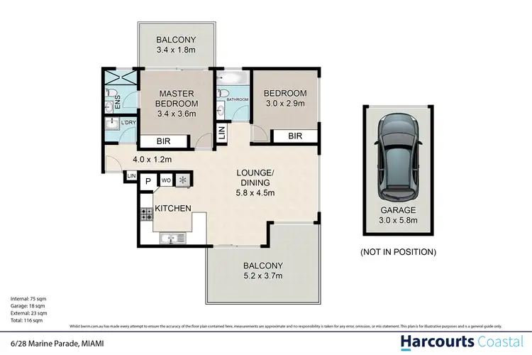 Floorplan of Homely apartment listing, 6/28 Marine Parade, Miami QLD 4220