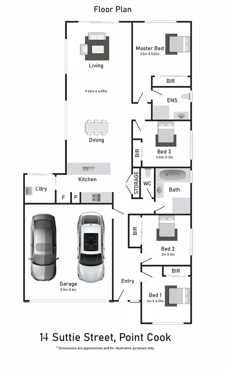 Floorplan of Homely house listing, 14 Suttie Street, Point Cook VIC 3030