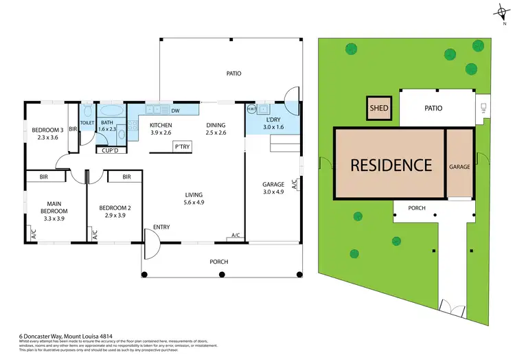 Floorplan of Homely house listing, 6 Doncaster Way, Mount Louisa QLD 4814