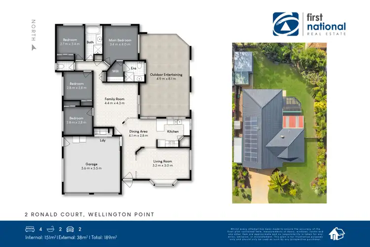 Floorplan of Homely house listing, 2 Ronald Court, Wellington Point QLD 4160